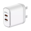 Oryginalna ładowarka iPhone, iPad, iPoD 2xUSB-C MFI 35W kabel USB-C + Lightning