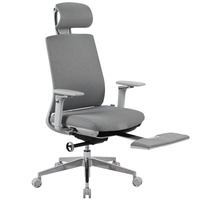Fotel ergonomiczny biurowy 5D z podnóżkiem Spacetronik Albert Szary