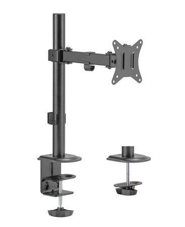 Spacetronik - Monitor-Halterung - Einzelne Bildschirm-Halterung - Monitorständer schwenkbar und drehbar - Diagonale von 17 bis 32 Zoll - Höhenverstellbare Monitorerhöhung - VESA 75/100