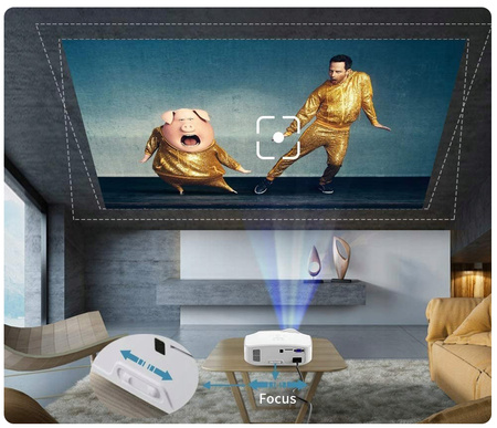 Projektor LED do Gier i Filmów Crenova XPE500 1280x720p czarny OUTLET