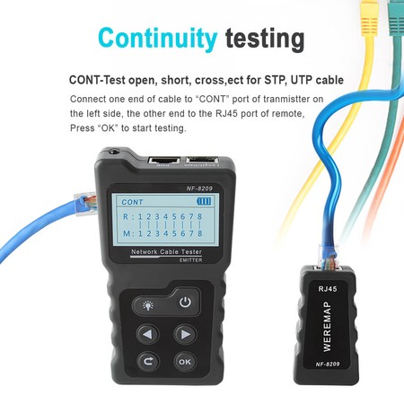 Noyafa NF-8209S POE Kabel Tester Paar Finder