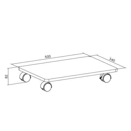 Mobiler Computerständer mit Rollen SPC110