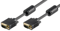 Kabel VGA Warsztatowski Gold z Filtrami M/M Full HD SVGA czarny 30m