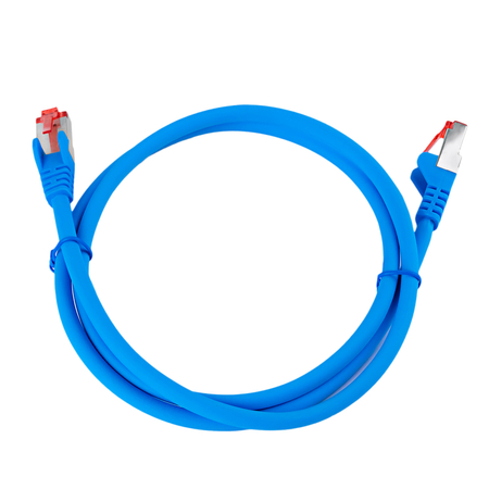 RJ45 CAT 6 S/FTP AWG27 LSZH blau 2m Kabel