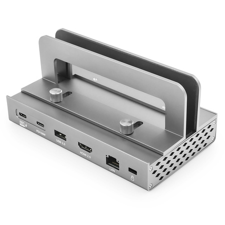 Podstawka pod laptopa z multiportem 11 w 1 Spacetronik srebrna