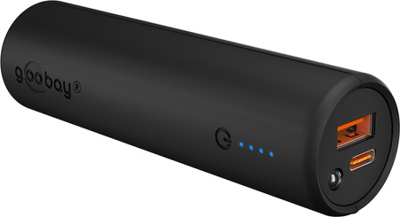 Powerbank na rower z latarką LED i uchwytem Goobay 5000 mAh USB-C PowerDelivery