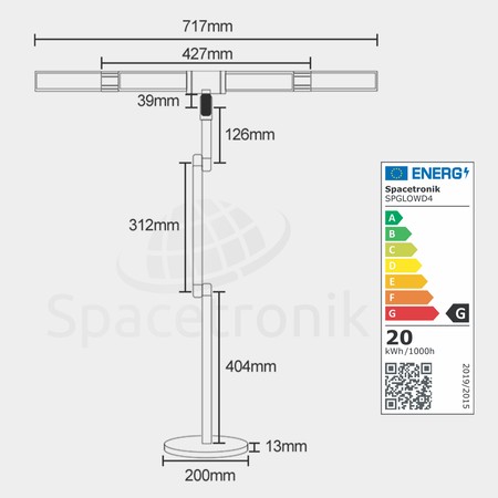 LED-Schattenlos-Zeichenpultleuchte Glow D4