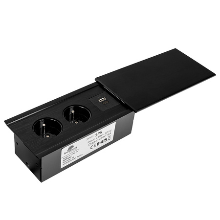 Gniazdo meblowe rozsuwane Spacetronik SPS-S24CB COMPACT