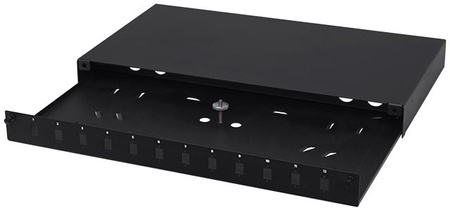 Przełącznica światłowodowa 19" 1U 12xSC Simplex Czarna stała