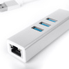 Multiport USB auf 3 USB + RJ45 SPU-M07 silber