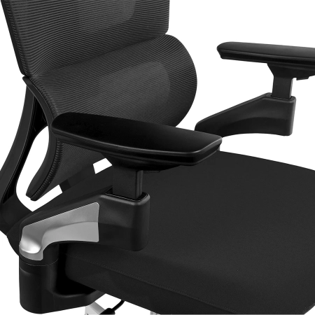 Krzesło biurowe ergonomiczne Spacetronik BARD czarne OUTLET