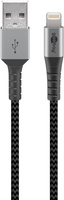 Kabel USB 2.0 - Apple Lightning Plug (8-pin) OPLOT TEKSTYLNY Goobay 0,5m