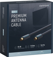 CLICKTRONIC Przyłącze kabel antenowy TV IEC gn.TV/wt.TV ekranowane 15m