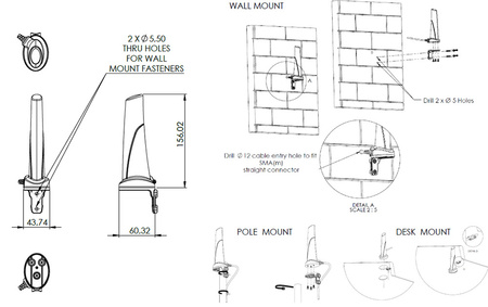 Breitband-Rundstrahlantenne Poynting OMNI-280-8