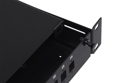 Przełącznica światłowodowa 19" 1U 24xSC Duplex Czarna stała