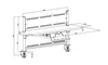 Elektrischer Schreibtisch mit Ablage Spacetronik SPE-X116WT