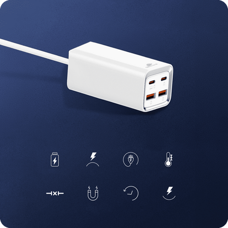 Ladegerät SR102 65W, 2x PD4+ USB-C, 2x QC3.0 USB-A