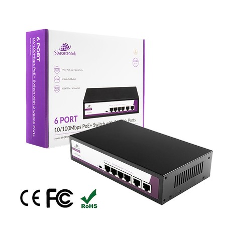 6-Port 100Mbps POE 65W SWITCH SP-SF1006P