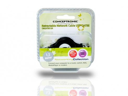 LAN Conceptronic UTP CAT5e Verlängerung Schwarz 1.5M
