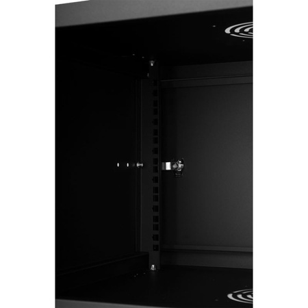 Szafa RACK 19'' 6U 350mm CZARNA Drzwi stalowe