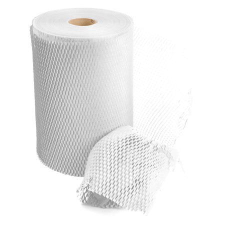 Wabenförmig geschnittenes Papier Weiß 30cm 100m 80g