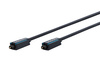 CLICKTRONIC Toslink optisches Kabel + ad. Buchse 3m