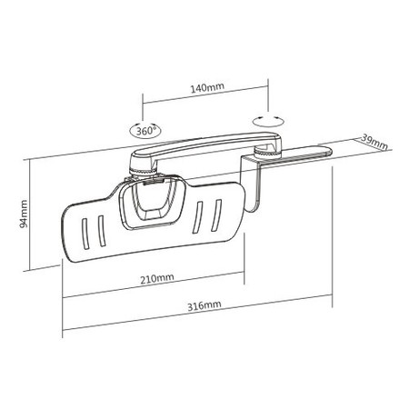 Spacetronik Dokumentenhalter SPB-021B