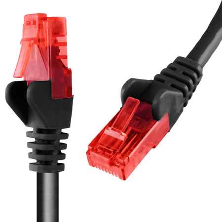 Kabel RJ45 CAT 6 U/UTP AWG24 czarny 2m