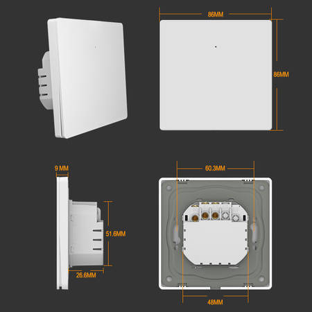 Smart Switch 1x TUYA SL-ES11 Goldener Anhänger