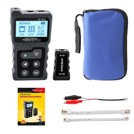 Profesjonalny tester PoE kabli sieciowych Noyafa NF-488