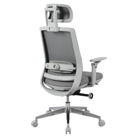 Fotel ergonomiczny biurowy 5D z podnóżkiem Spacetronik Albert Szary OUTLET