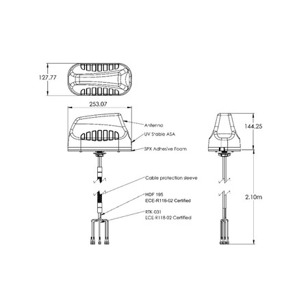 Autoantenne 5in1 Poynting MIMO-3-15 LTE GPS