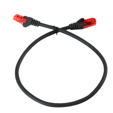 RJ45 CAT 6 U/UTP AWG24 schwarz 2m Kabel