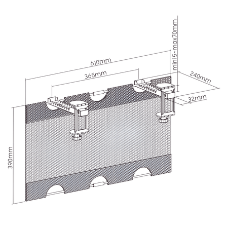 Spacetronik SPK-510 610x390mm Kabelorganisation