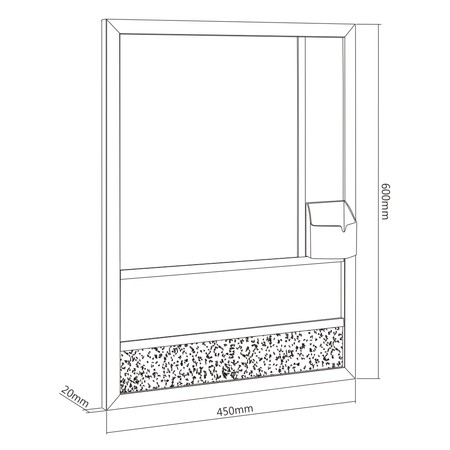 Dreiteilige Combo-Wandtafel SPB202 45x60