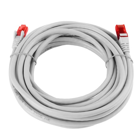 RJ45 CAT 6 U/UTP AWG24 weiß 10m Kabel