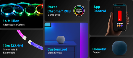 Inteligentna, adresowalna Taśma LED 2m Yeelight Lightstrip Pro