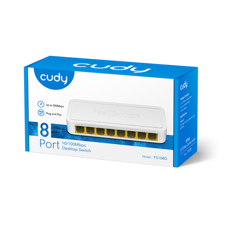 LAN SWITCH 8-Port FS108D 10/100 Mbps Schnell