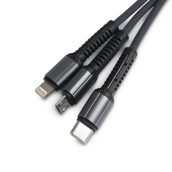 3-in-1 USB-A - USB-C + micro + Lightning Kabel LDNIO