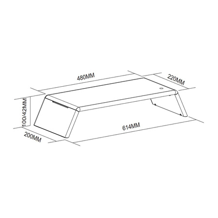 Ergonomiczna półka pod monitor Spacetronik SPP-100B