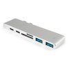 Stacja dokująca dual do Macbook 2x USB-C 7 w 1 na HDMI   2x USB-C   2x USB 3.0   microSD   SD SPU-M03