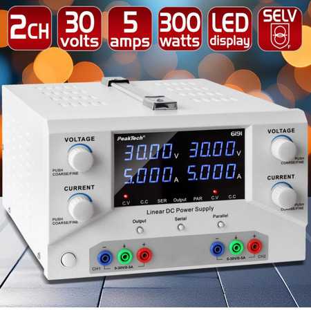 Labornetzteil 2x30V 5A PeakTech 6191
