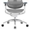Krzesło do ergonomicznego biura 6D Spacetronik DORIS 40 szare z regulowanym zagłówkiem i podłokietnikami