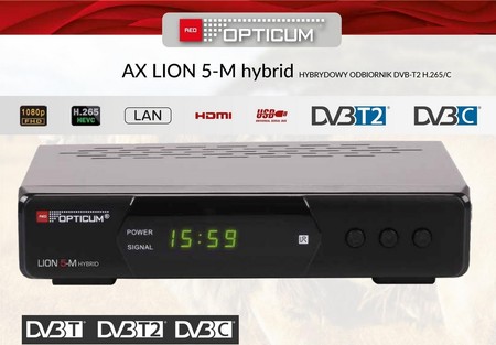 DVB-T2 HBBTV T-BOX Opticum HEVC Tuner