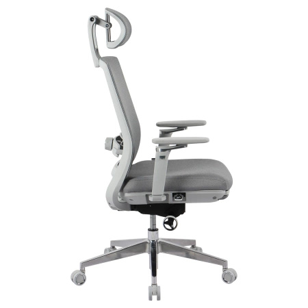 Fotel ergonomiczny biurowy 5D z podnóżkiem Spacetronik Albert Szary OUTLET