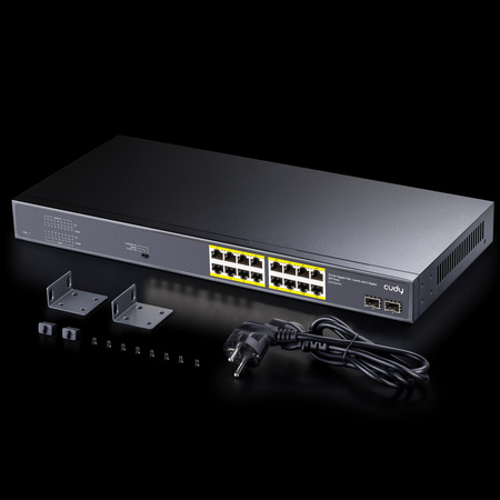 PoE+ SWITCH GS1020PS2 16x Gigabit 200W SFP CCTV VL