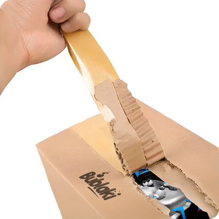 Super ekologiczna taśma papierowa wzmocniona z pulpy drzewnej aktywowana wodą 70 mm / 182 m Bublaki BT-W702R