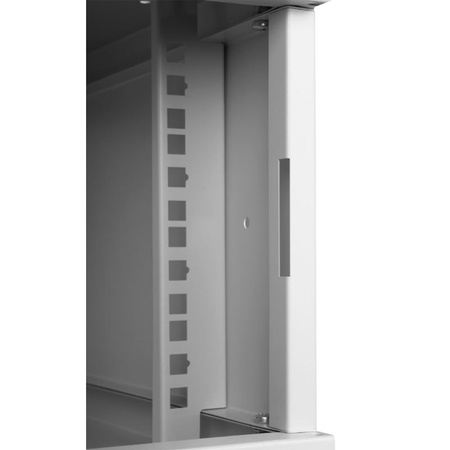 Szafa RACK 19'' 4U 450mm SZARA Drzwi stalowe