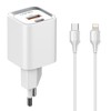 USB 20W PD QC3.0 Ladegerät USB-C Lightning Kabel