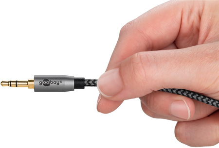 Audiokabel Jack 35mm x2 Goobay Plus TEXTIL 1m